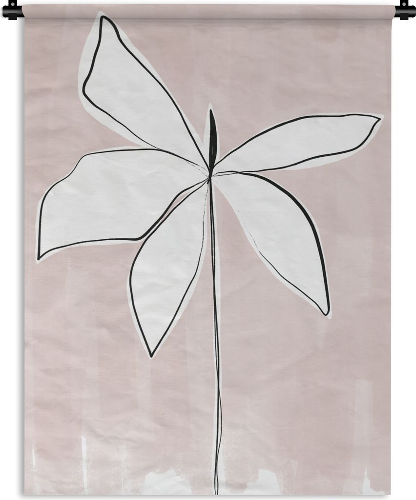 MuchoWow Wandteppich Wandbehang Blume - Abstrakt - Pastell 60x80 cm Tapisserie Dekoration Wandtuch - Decke - Wandtücher - Wohne