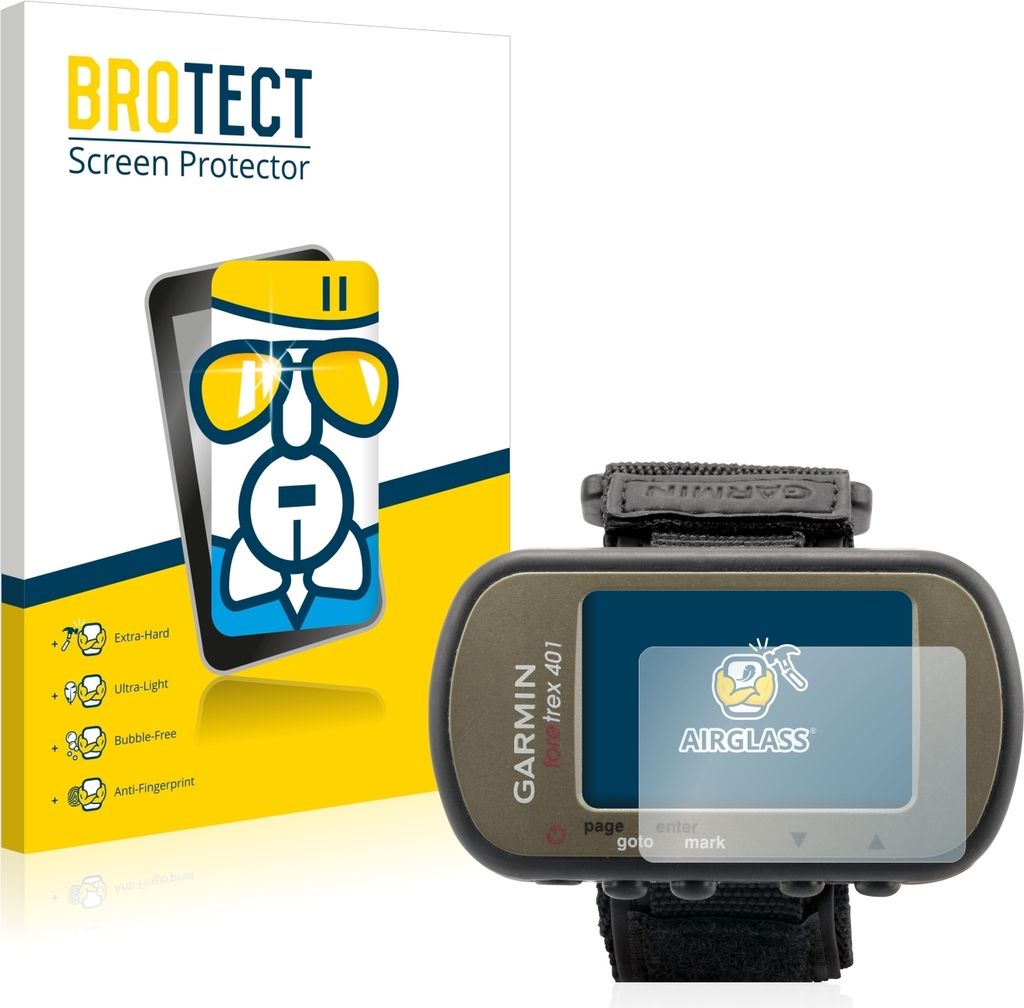 BROTECT Schutzglas für Garmin Foretrex 401 Schutzfolie Panzer Folie Glas Display Schutz klar