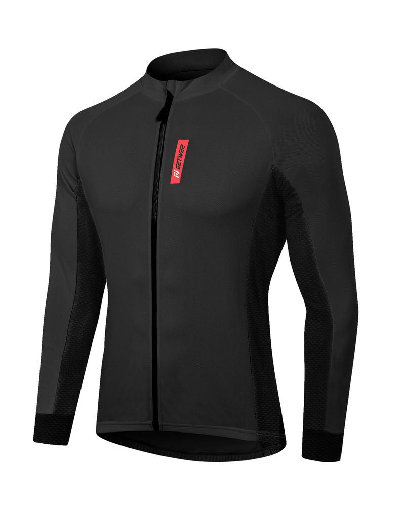 Herren Thermo Radsport Funktionsshirt Funktionsunterhemd Langärmliges Fahrrad Windschutz Funktionsshirt Atmungsaktiv Sportshirt für Laufen, Joggi...