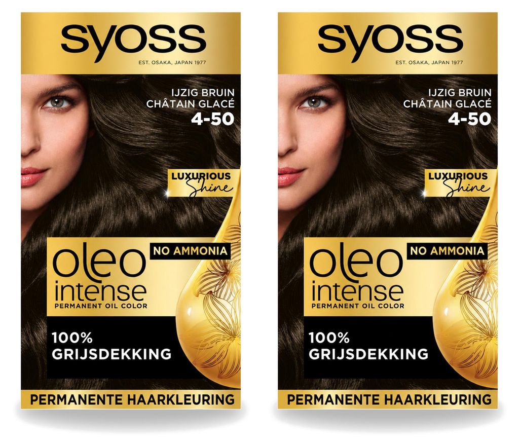 2 x Syoss Oleo Intense 4-50 Permanente Haarkleur - IJsblond Productafbeelding 