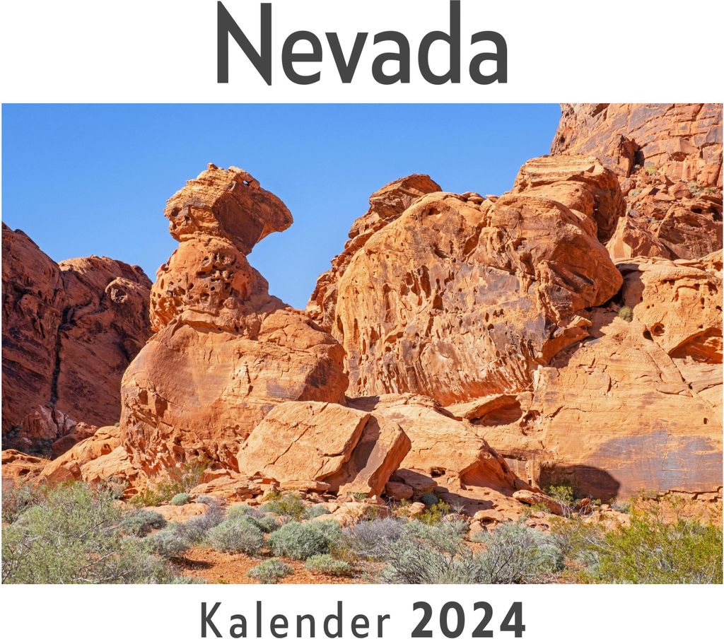 Nevada (Wandkalender 2024, Kalender DIN A4 quer, Monatskalender im Querformat mit Kalendarium, Das perfekte Geschenk)