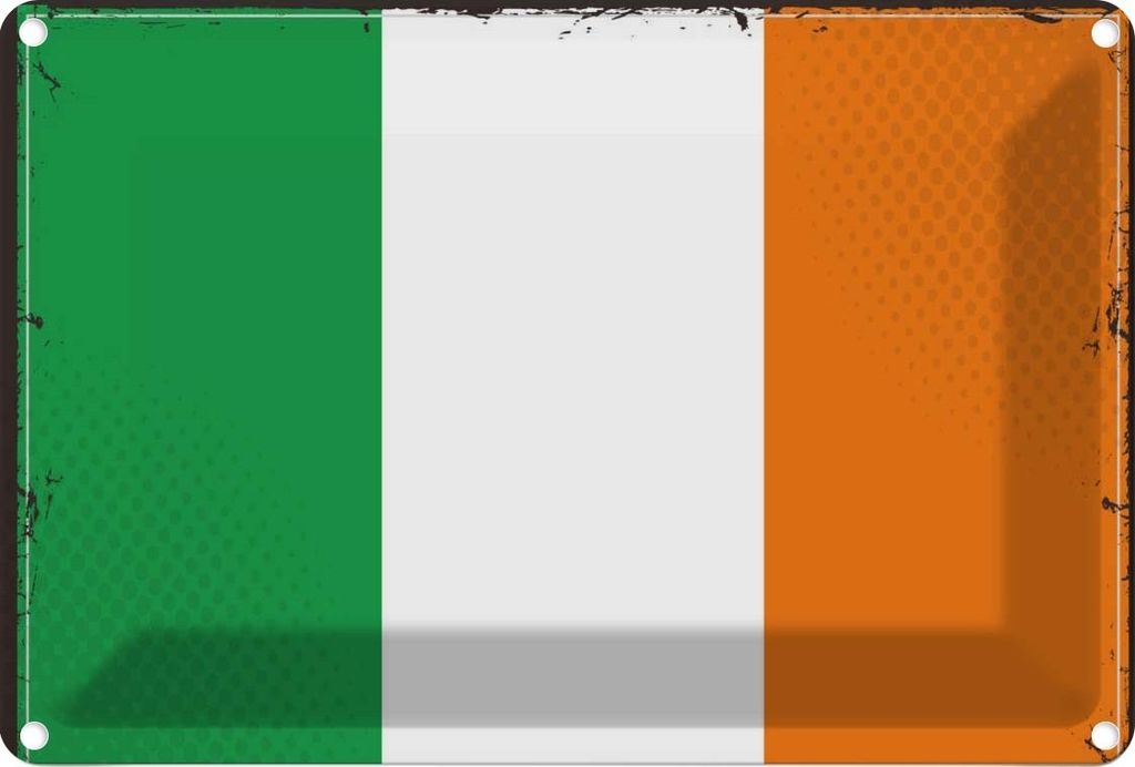 vianmo Blechschild 12x18 cm Irlands Ireland Flagge Fahne Wappen