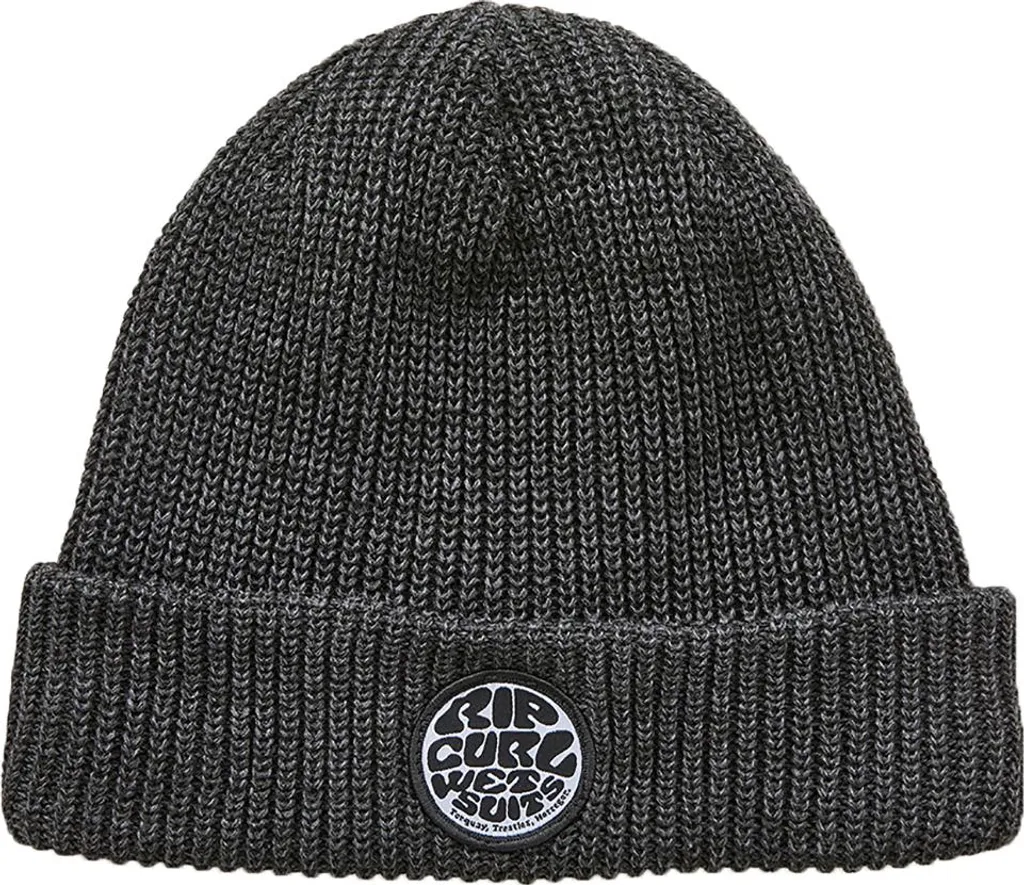 Bonnet Noir Chaud Rip Curl Icons Reg Black contre le Froid et le Vent