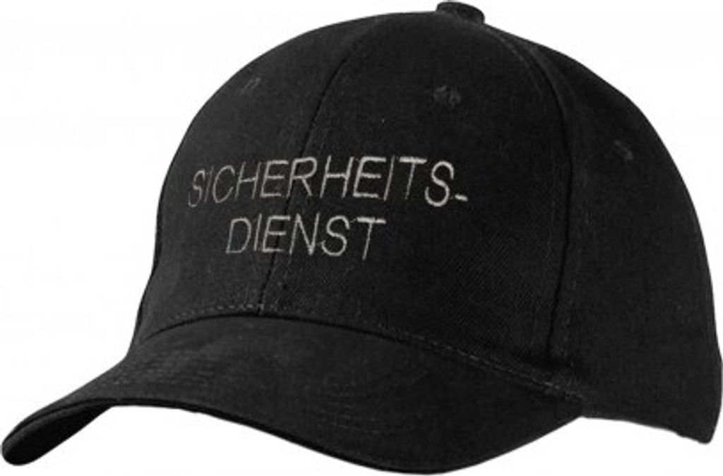 Baseballcap mit Stick - Sicherheits-Dienst - 68315 schwarz