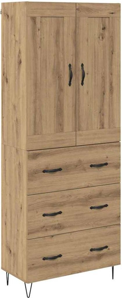 Highboard Artisan-Eiche 69,5 x 34 x 180 cm Holzwerkstoff
