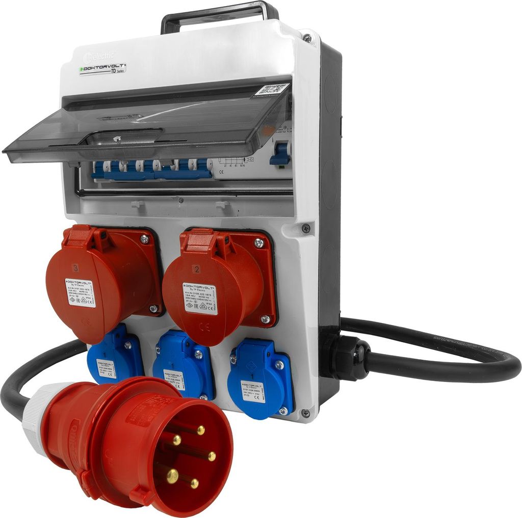 Bouwstroomverdeeler CAS, 3x230V, 32A, 16A, modelnummer Productafbeelding 