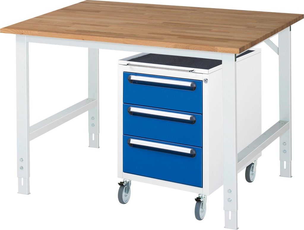 Rau Arbeitstisch Tom höhenverstellbar KM09, B1250xT1000xH910-1230mm, B-Platte-25mm