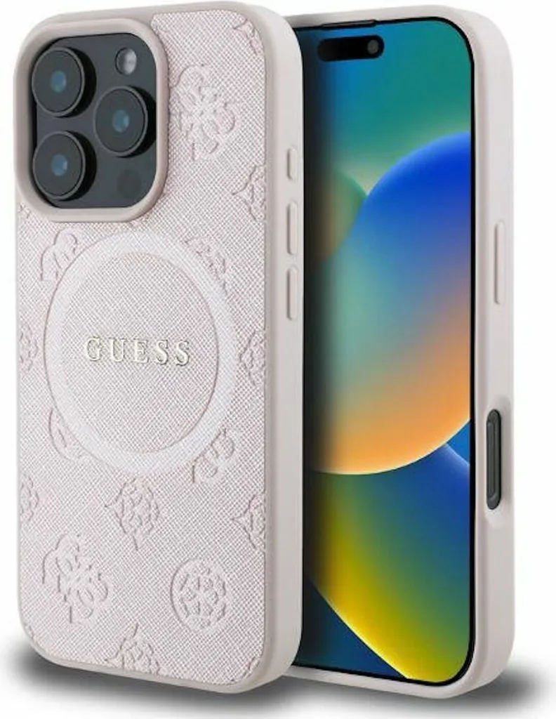 Guess Custodia iPhone 16 Pro Max Saffiano Rosa MagSafe | Elegante & Shockproof