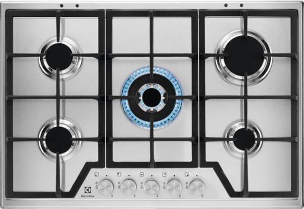 Table de cuisson gaz 75cm 5 feux - Electrolux - KGS7536SX - Image du produit 