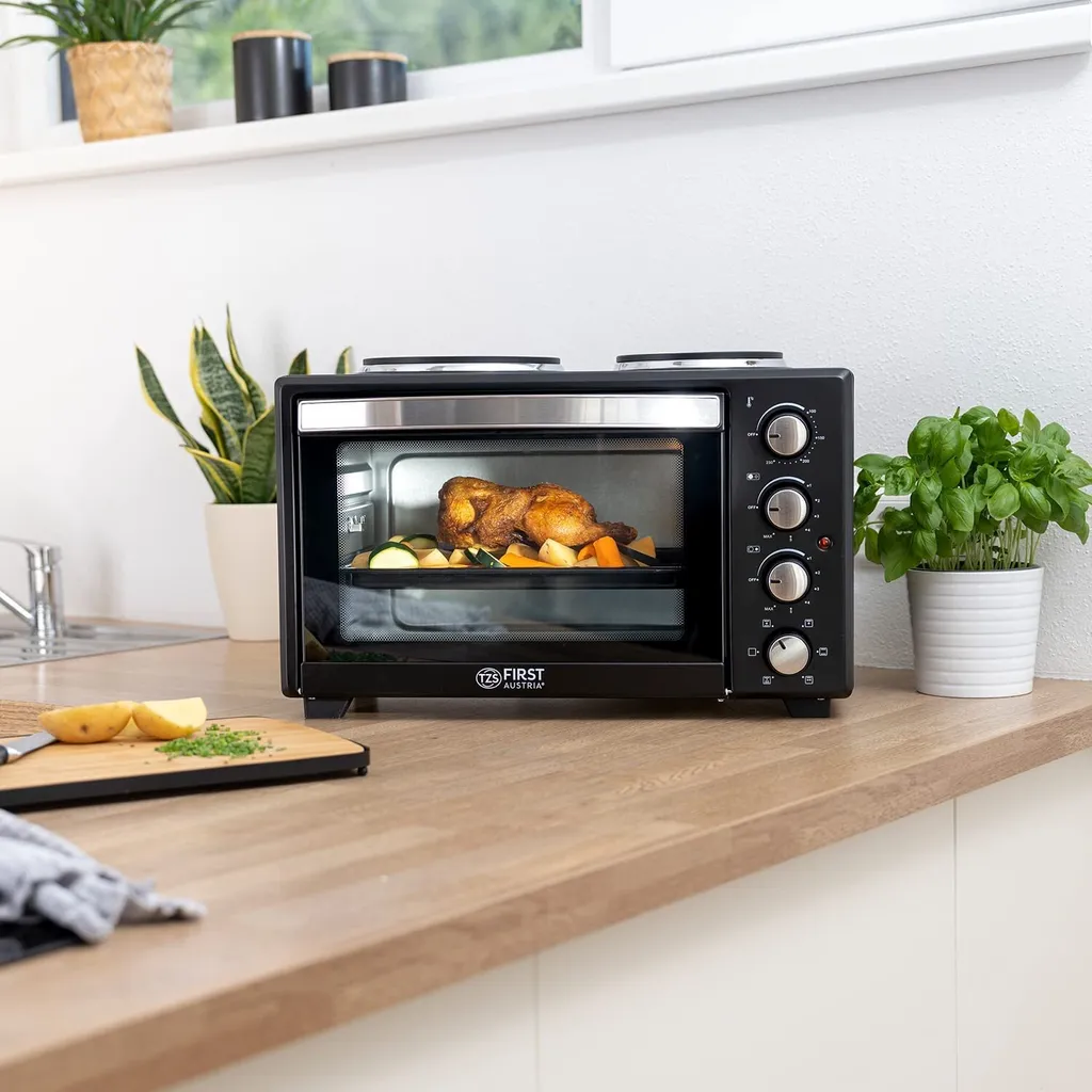 Mini-four avec plaques de cuisson pour rôtir et mijoter en simultané - 8