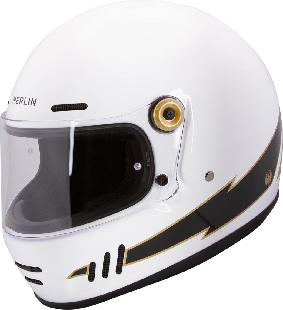 Merlin Revival Vintage Flash Helm, weiß, M (57/58)