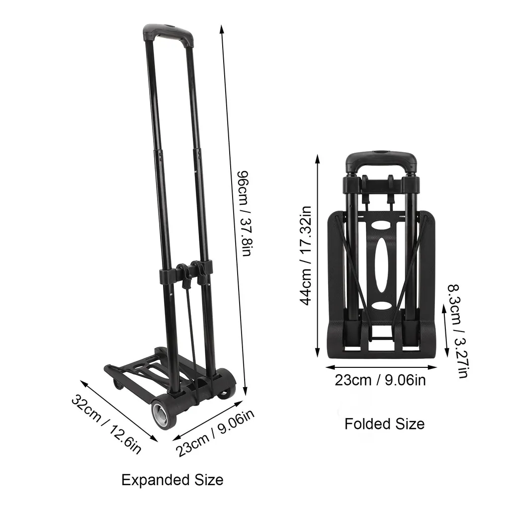 Chariot à bagages résistant et pliable pour déménagement et transport