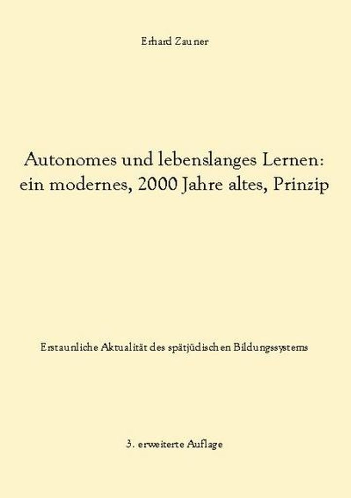 Autonomes und lebenslanges Lernen: ein modernes, 2000 Jahre altes, Prinzip