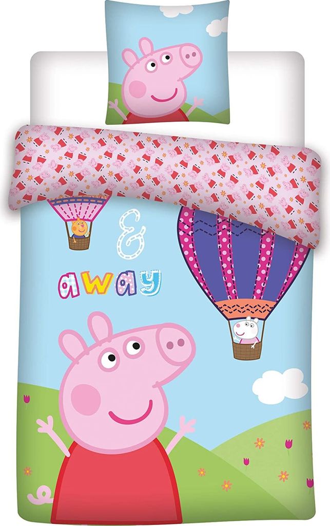 Peppa malac Hot-air Balloon gyerek, ovis ágynemű huzat Produktbild 