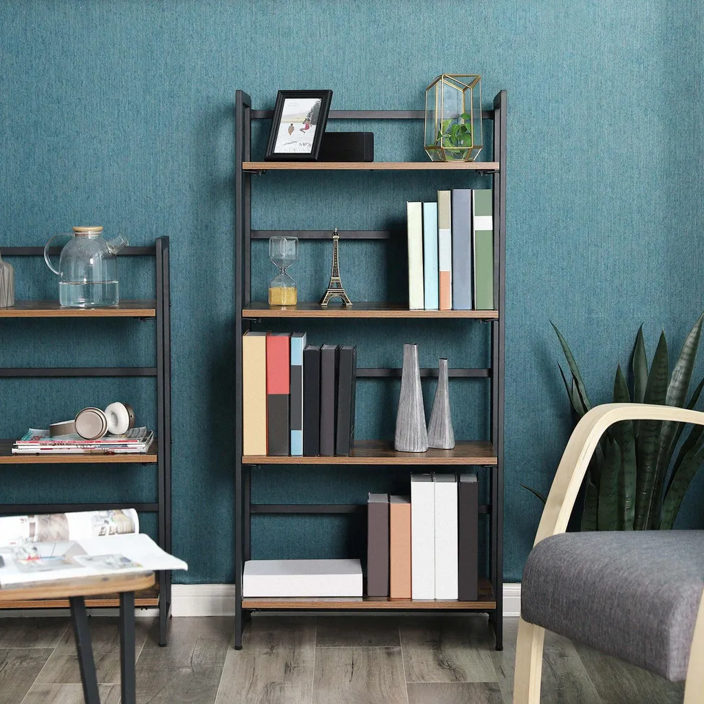 Étagère pliante de conception industrielle à 4 niveaux - Modèle LOFT-V1 - 2