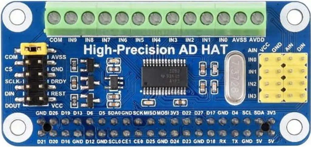 Module Convertisseur ADS1263 32 bits ADC Haute Précision pour Raspberry Pi - 2