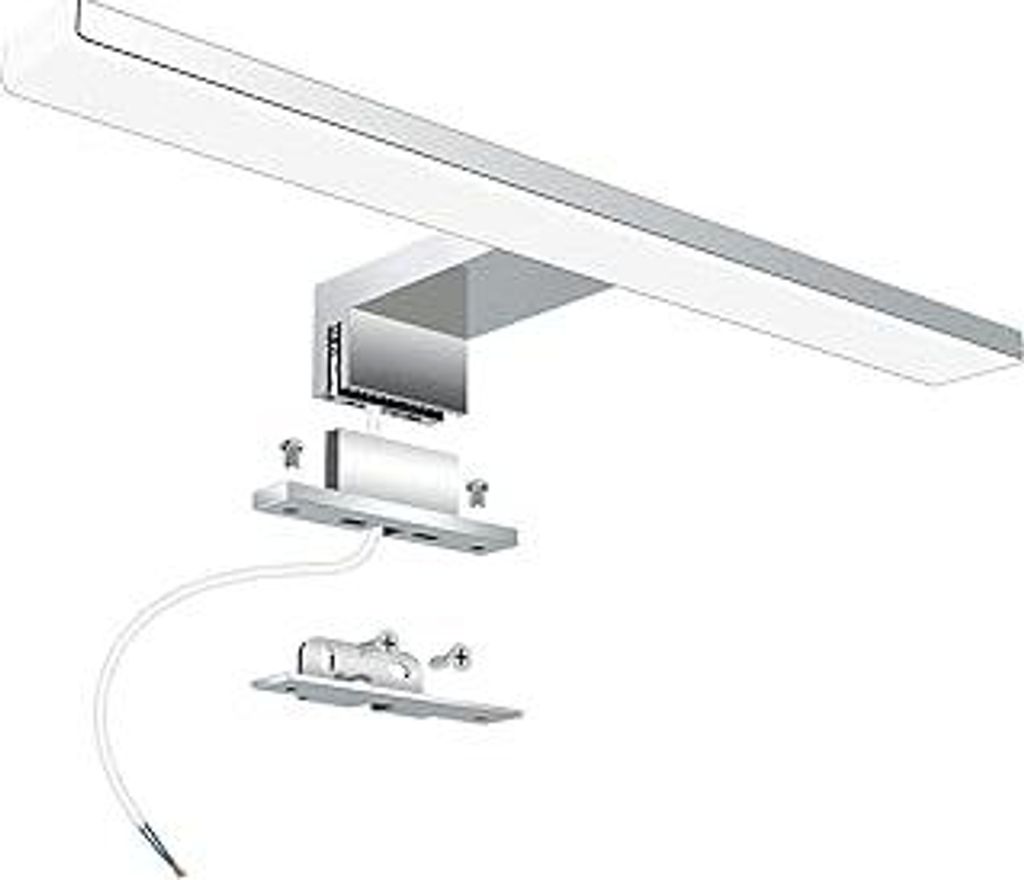 Aogled Led Spiegelleuchte Badezimmer 5W 500LM 30cm 230V 6500K,Bad Spiegellampe,Kein Flimmern Badlampe Wandbeleuchtung Kaltweiß 300mm Bad Spiegelle...