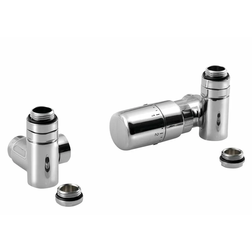 CORNER COMBI Set de raccordement thermostatique droite chrome pour radiateur