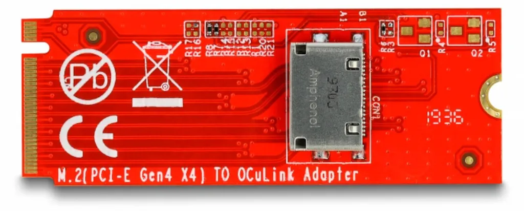 Convertisseur M.2 Key M SFF-8612 Delock avec Débit PCI Express 32 Gbps - 4