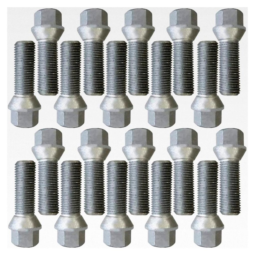 20 Radschrauben Radbolzen Kegelbund M14x1,5 47mm kompatibel mit Mercedes A B C CLA CLK CLS E GL GLA GLK M R S SL SLK SLR SLS Spri