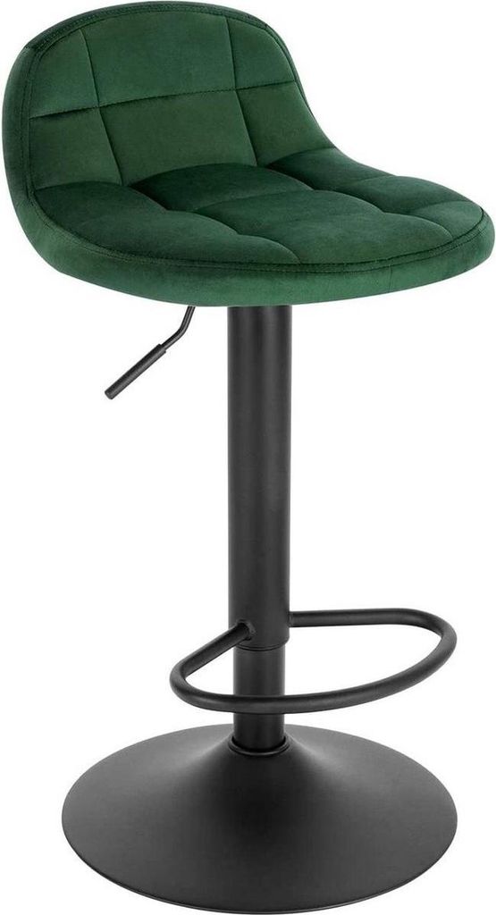 Sgabello da bar - Verde scuro - Velluto - Industriale - Con Immagine del prodotto 