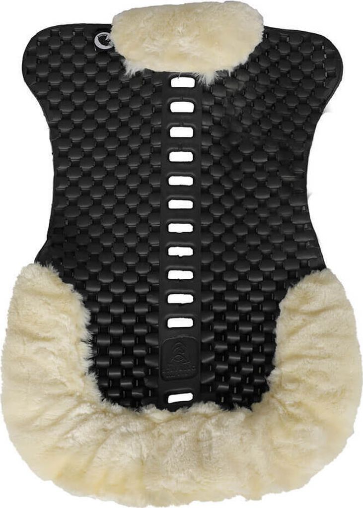 Acavallo Piuma Air-Release Featherlight Pad Back Riser Cutout Eco-Wool, Farbe:Natural