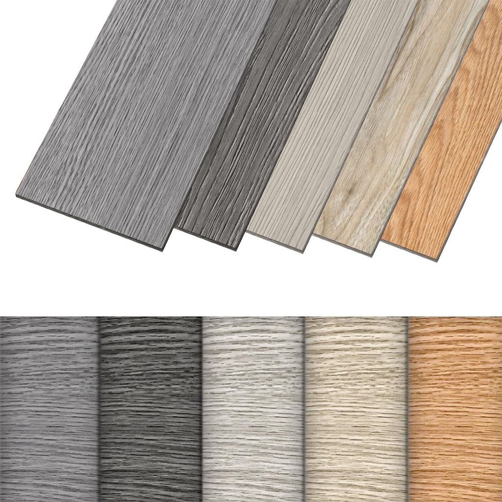 JOIEYOU PVC Bodenbelag Selbstklebend 18 Stück Klebefliesen Vinyl Boden Wasserfest Rutschfest Wählbar Laminatboden, für Küche Wohnzimmer Bad (W0...