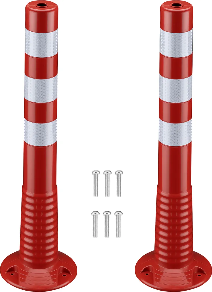 Wiltec 2x Dissuasori Stradali PU Ø20cm | Segnaletica Parcheggio