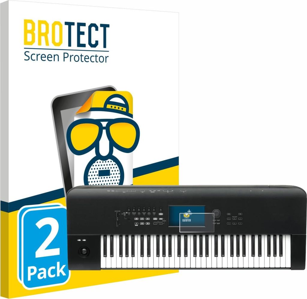2x BROTECT Schutzfolie für KORG Nautilus 61 Displayschutz Displayschutzfolie Folie Matt Entspiegelungsfolie