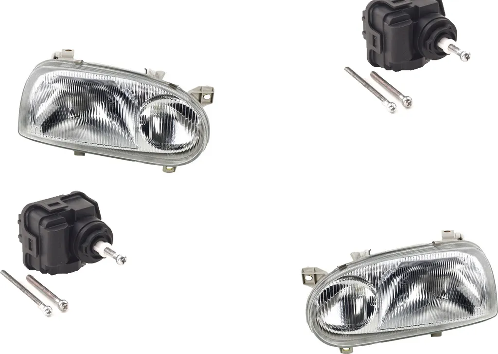 Johns, Fari adatti per VW Golf III 1Hx0 91- 97 H1 H1 Sinistra Destra + servomotore 1H0941295E 1H0941295C 4A0941295 1H6941017B 1H6941017AF 1H69410