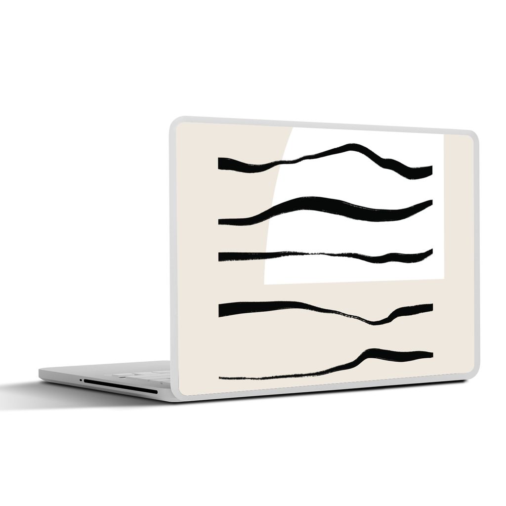 MuchoWow Laptop Aufkleber Sticker Cover Abstrakt - Linie - Pastell 25x18 cm - Laptop-Deko