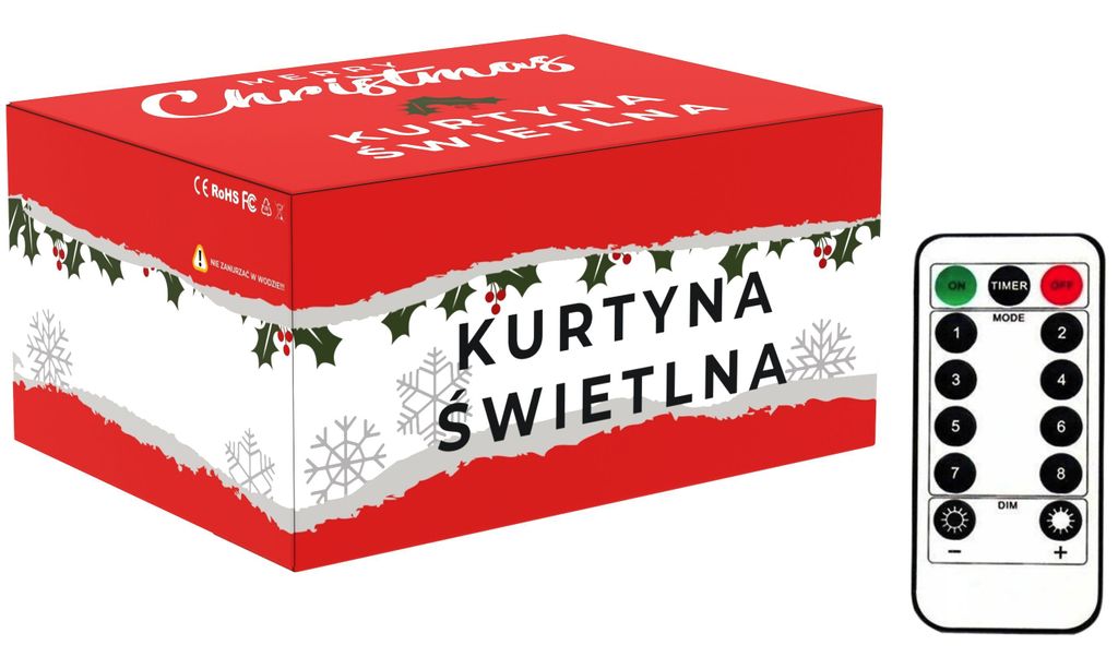 Kurtyna LED z Pilotem GL2004 Zdjęcie produktu 