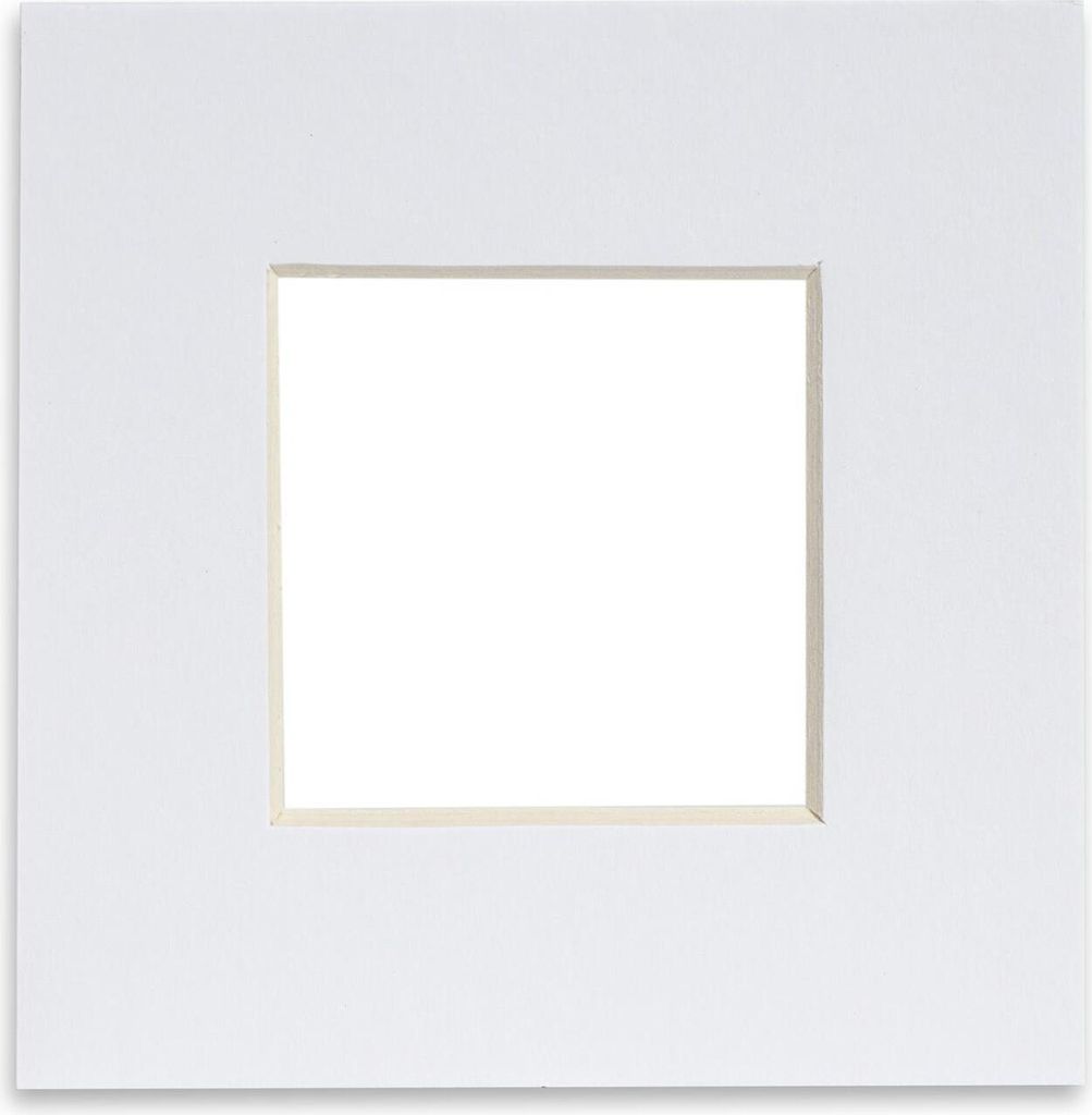 Nicola Spring Bild Foto Mount - To Fit Frame-Größe 4 x 4" für Bildgröße 2 x 2" - Weiß