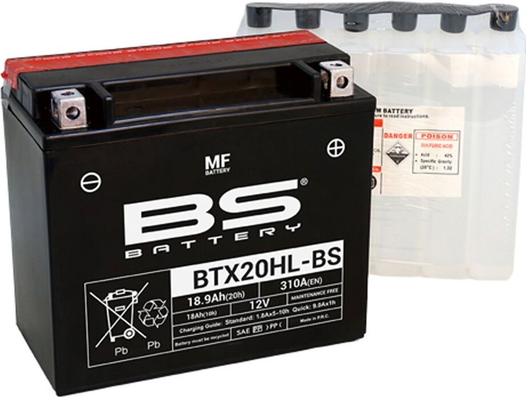 Bs Battery Btx20hl Agm-batterie Durchsichtig Durchsichtig One Size