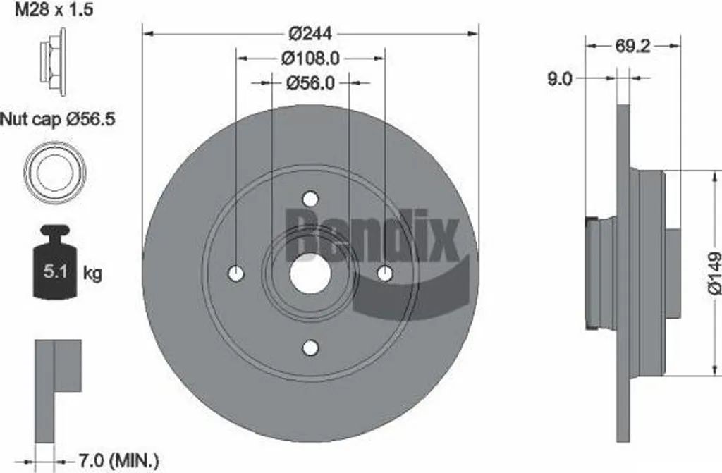 Disque de frein avant haute qualité pour C3 C4 et Opel Crossland X