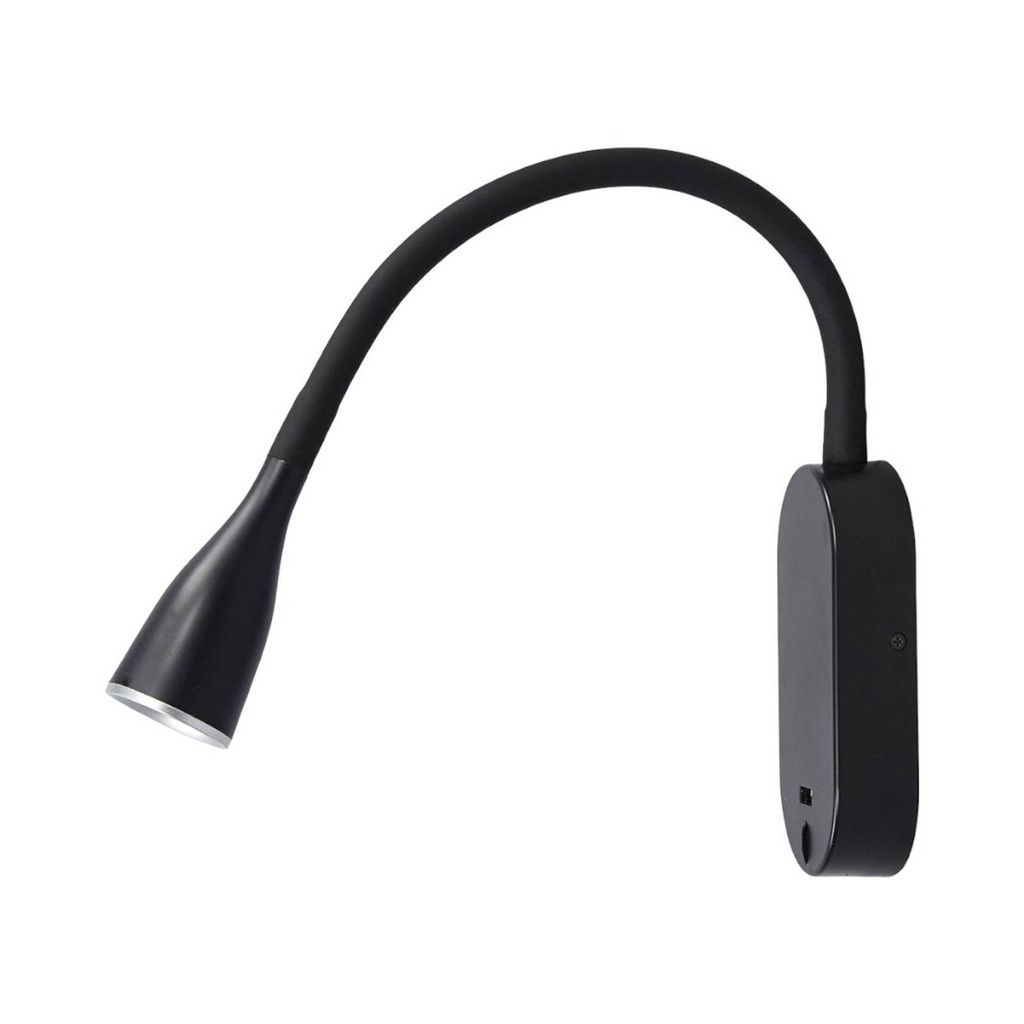 Lindby LED-Wandlampe Enna, 34 cm, schwarz, Schalter, USB