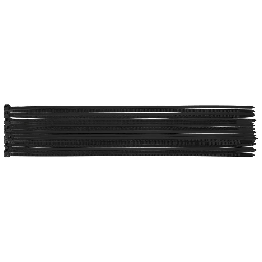 Serre-câbles noirs résistants 500 mm x 7.6 mm pour fixation et cerclage