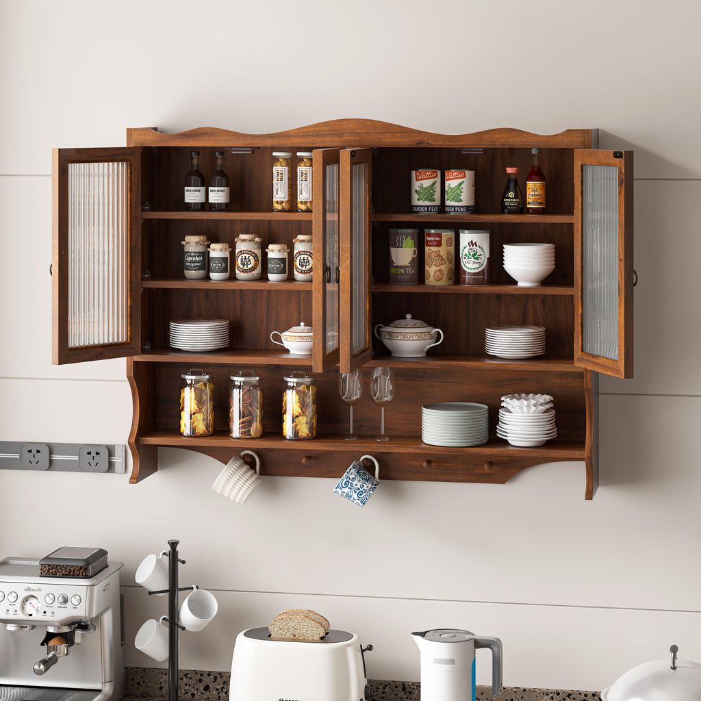 okwish Retro-Wandschrank Küchenunterschränke Hängeschrank Produktbild 