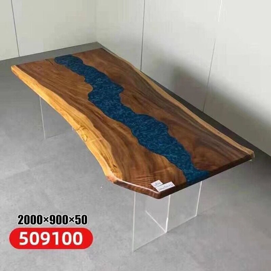 Esstisch Meer Wasser River Echtes Holz Flusstisch 200x90 Tische Epoxidharz Neu JVmoebel