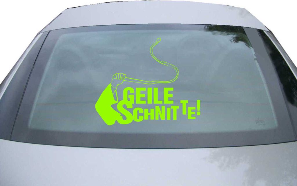 Indigos UG - Aufkleber Heckscheibe & Motorklappe DE6920 - neongrün - 600x500 mm - Geile Schnitte! - Auto Scheiben Fenster Heckklappe Tuning Racing...