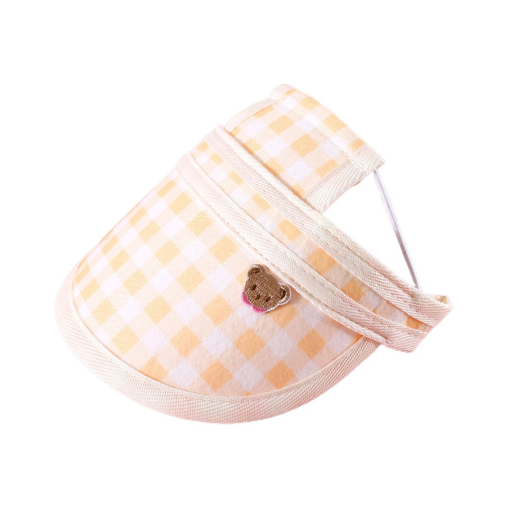 Sommerhut für Hunde, weiche Schnalle, verstellbar, karierter Aufdruck, keine Einschränkung, leere Oberseite, Sonnenschutz, waschbar, winddichter ...