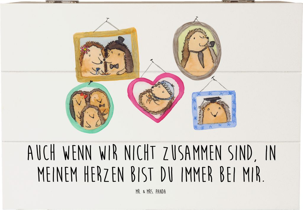 Mr. & Mrs. Panda Truhe Trennung von den Eltern 22 x 15 cm - Weiß - Geschenk, Vertrauem, Geschenkbox, Stärke, Trost, Schatzkiste, Zuversicht, Hoff...