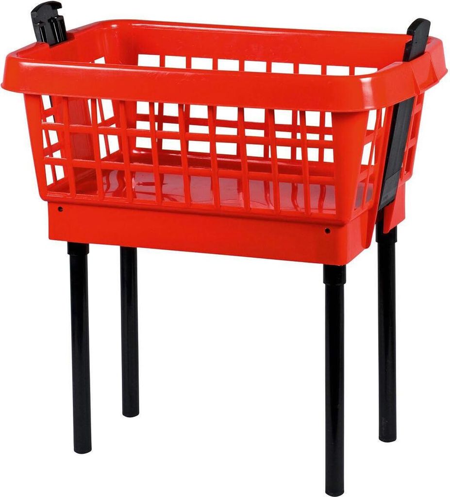 Lockweiler 502- Wäschekorb mit Füßen, 65 cm, rot Produktbild 