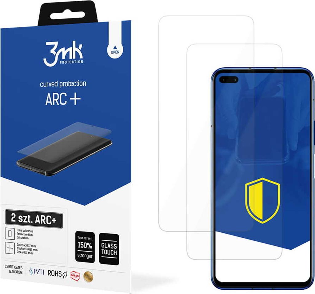 3mk Display Schutzfolie ARC+ für Honor 8x 0,17mm Self-Heal (2 Stück)