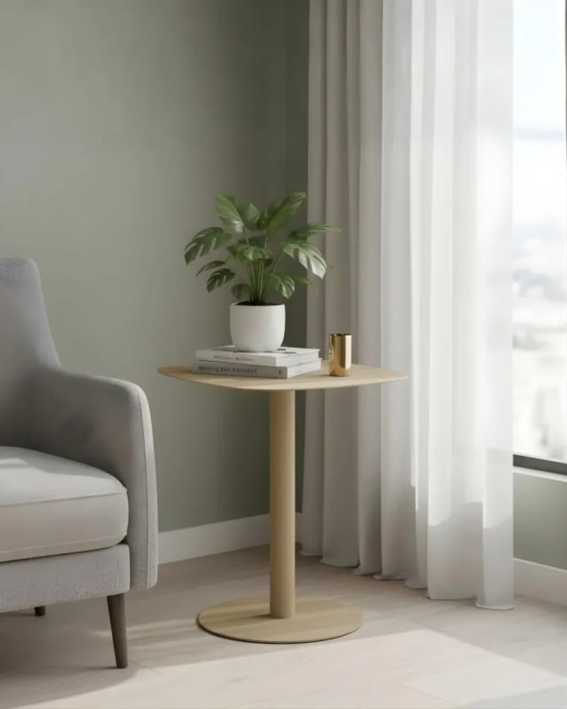 Table d'appoint SKANDY sable, petite table basse de salon design