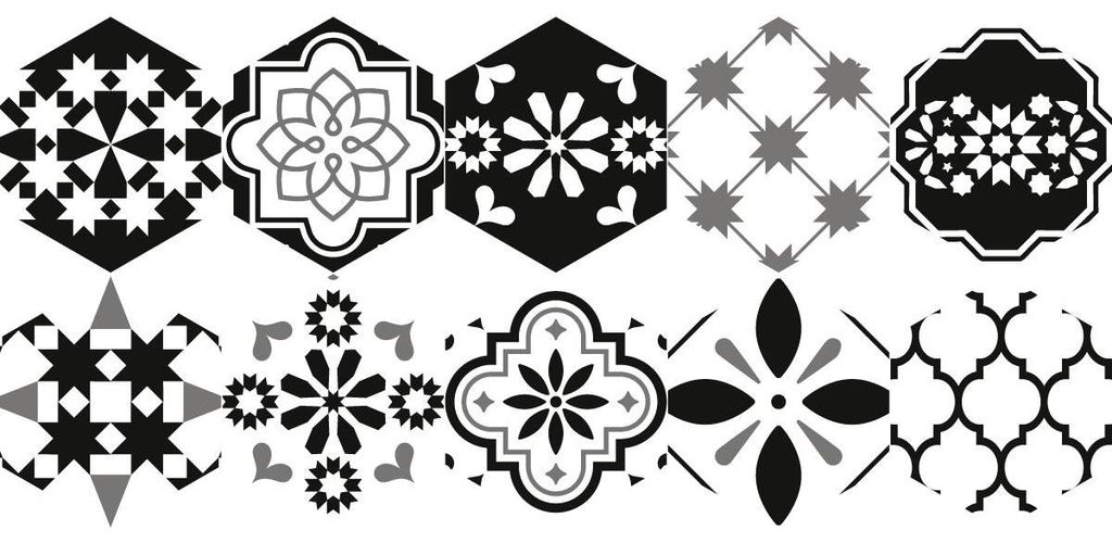 Rutschfeste Bodenaufkleber mit Schutzfolie – TOMETTES SOL LUIS – 40 x 90 cm – 10 sechseckige Aufkleber 20 x 18 cm