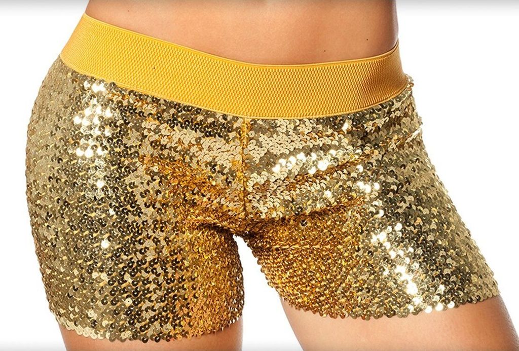 Pailletten Hotpants gold Größe: 40-42
