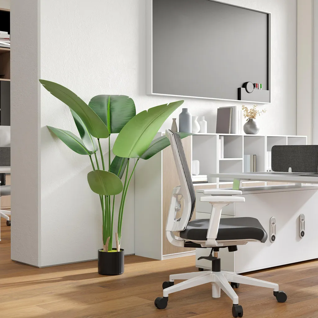 Sessamen-LP pianta artificiale pianta artificiale ficus albero 120 cm piante artificiali come reale con tronco in legno naturale albero artificiale artificiale per soggiorno camera da letto ufficio decorazione (tipo G) - 8