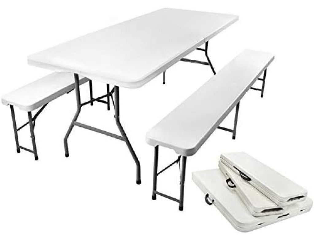 Stół ogrodowy składany 180cm + 2 ławki Zdjęcie produktu 
