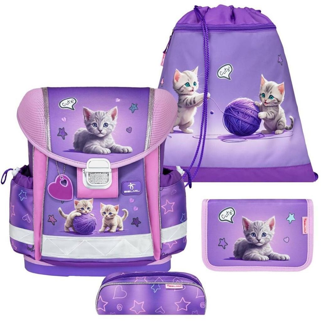 Belmil Schulranzen Set Katzen Mädchen 1.Klasse Grundschule Produktbild 